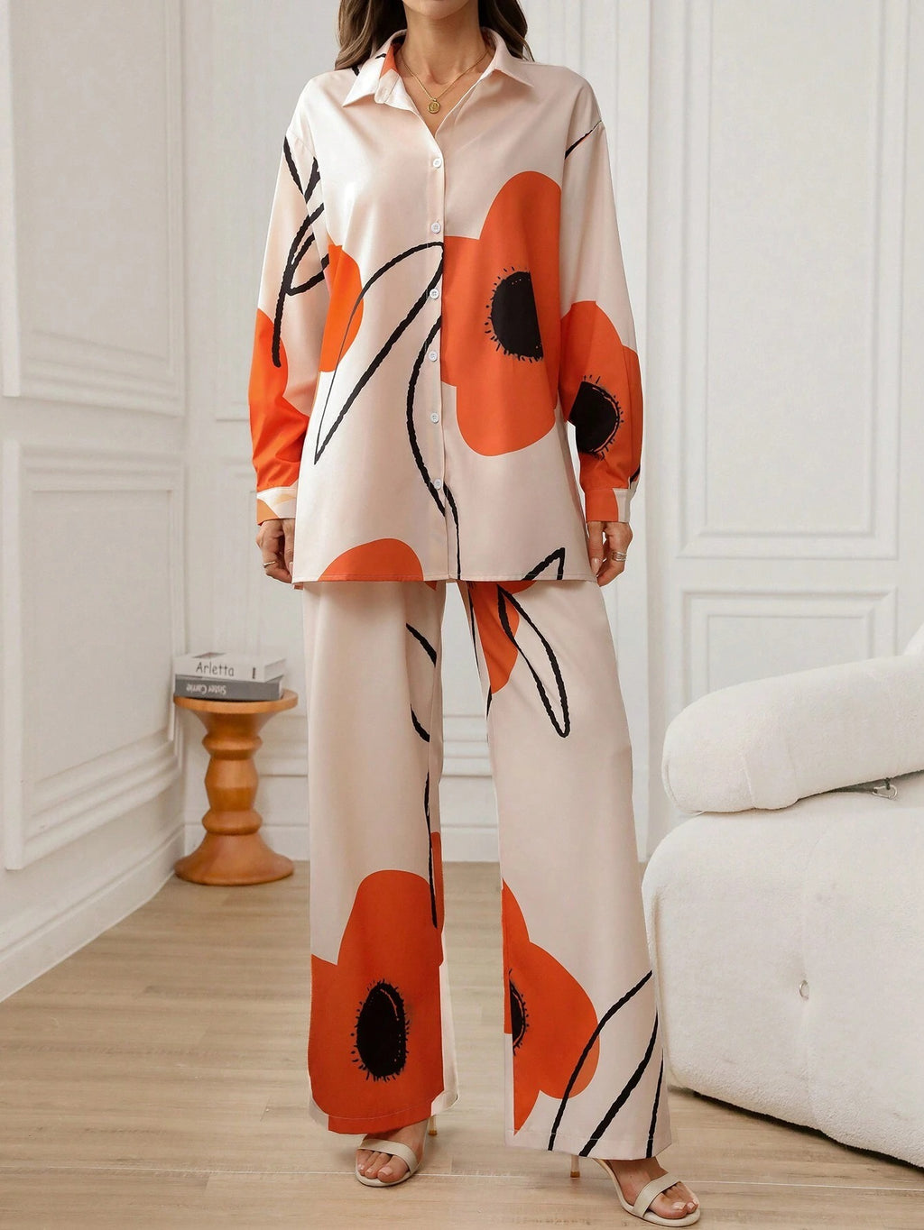 ARENIVA - Classi Multicolour Floral Printed Women's Co-Ord Set