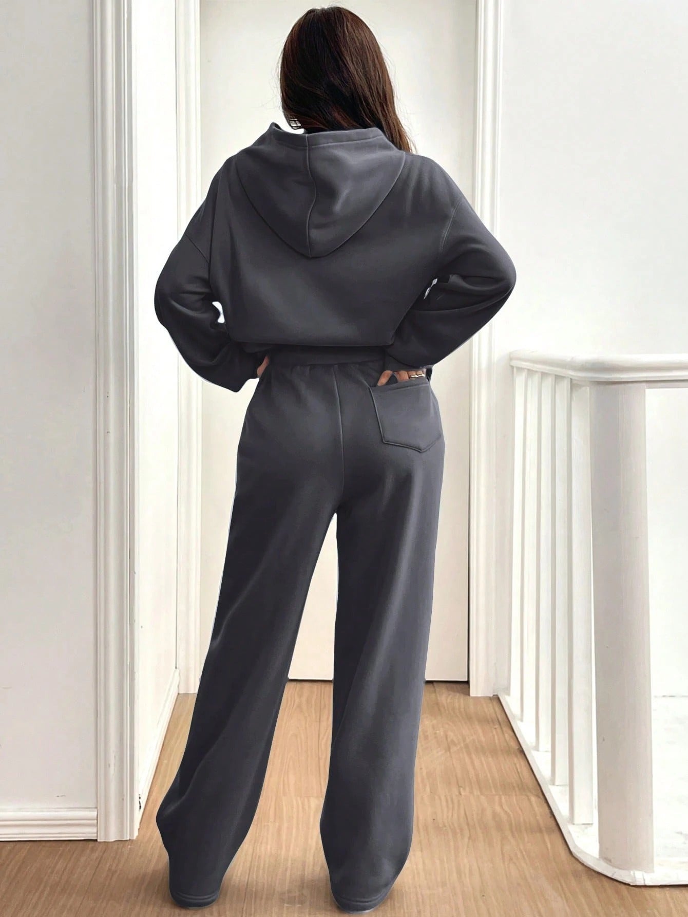 ARENIVA - Dark Grey Pink Colour Women's Comfortable Co-Ord Set