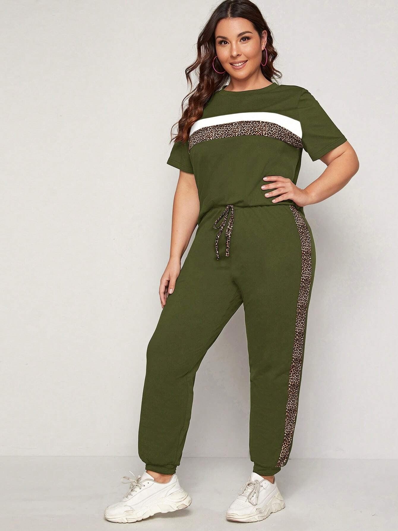 Women's Oversized Leapord Print Women's Co-ord Set