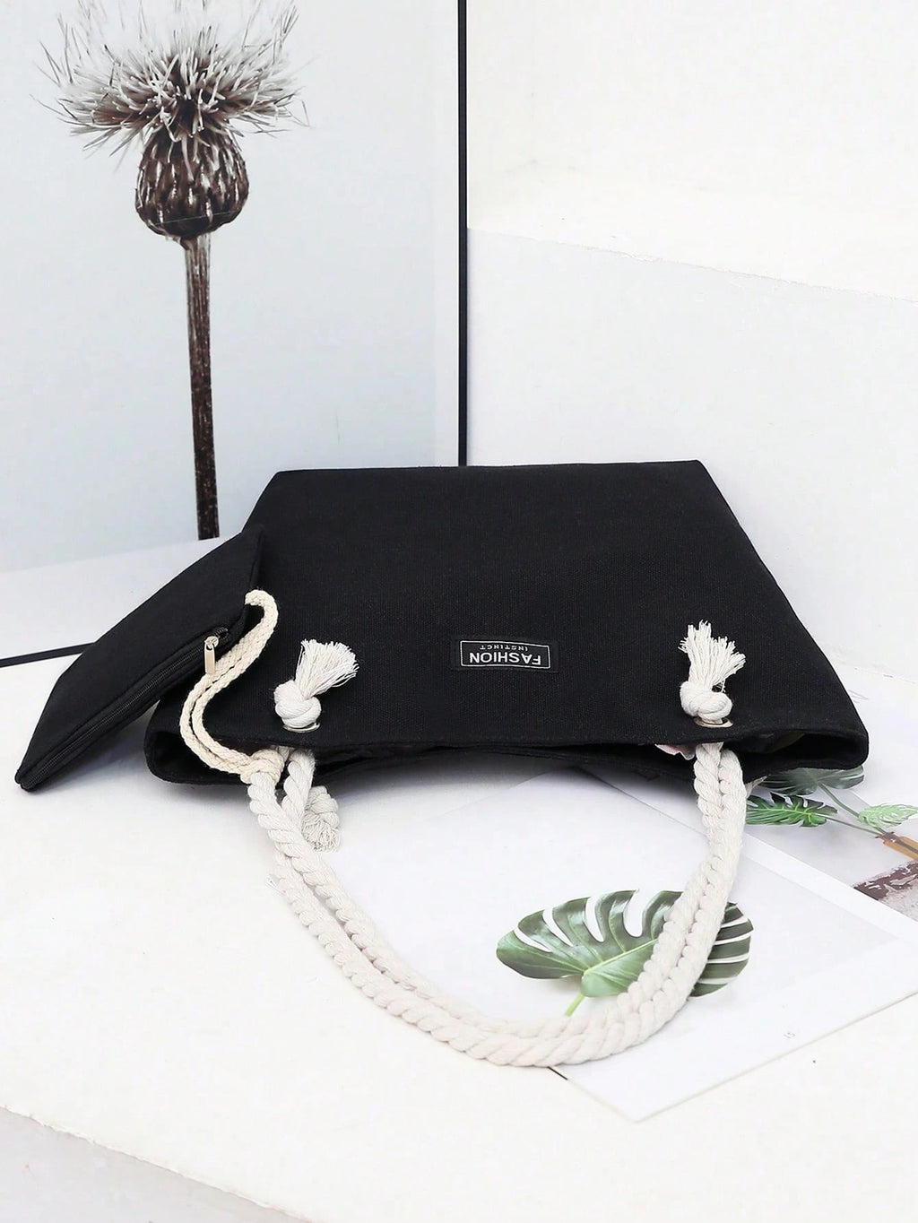 ARENIVA - Rope Handle Tote & Pouch Set