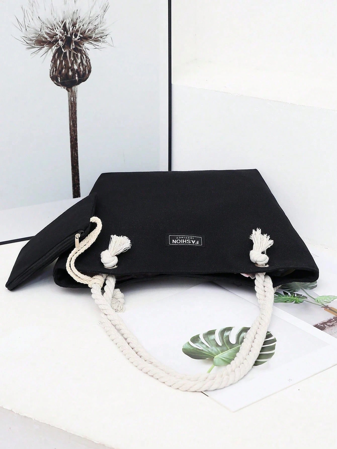 ARENIVA - Rope Handle Tote & Pouch Set