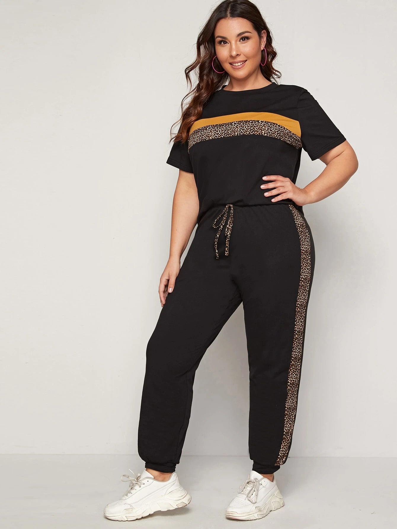 Women's Oversized Leapord Print Women's Co-ord Set