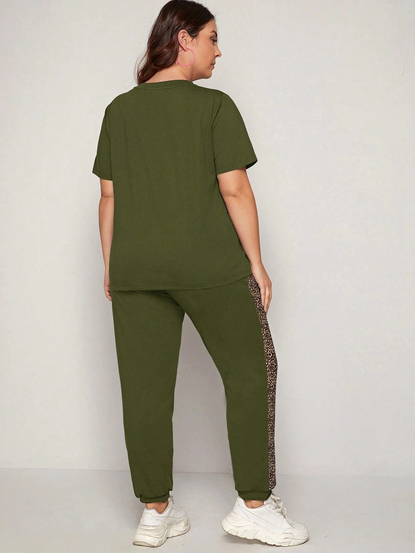 Women's Oversized Leapord Print Women's Co-ord Set