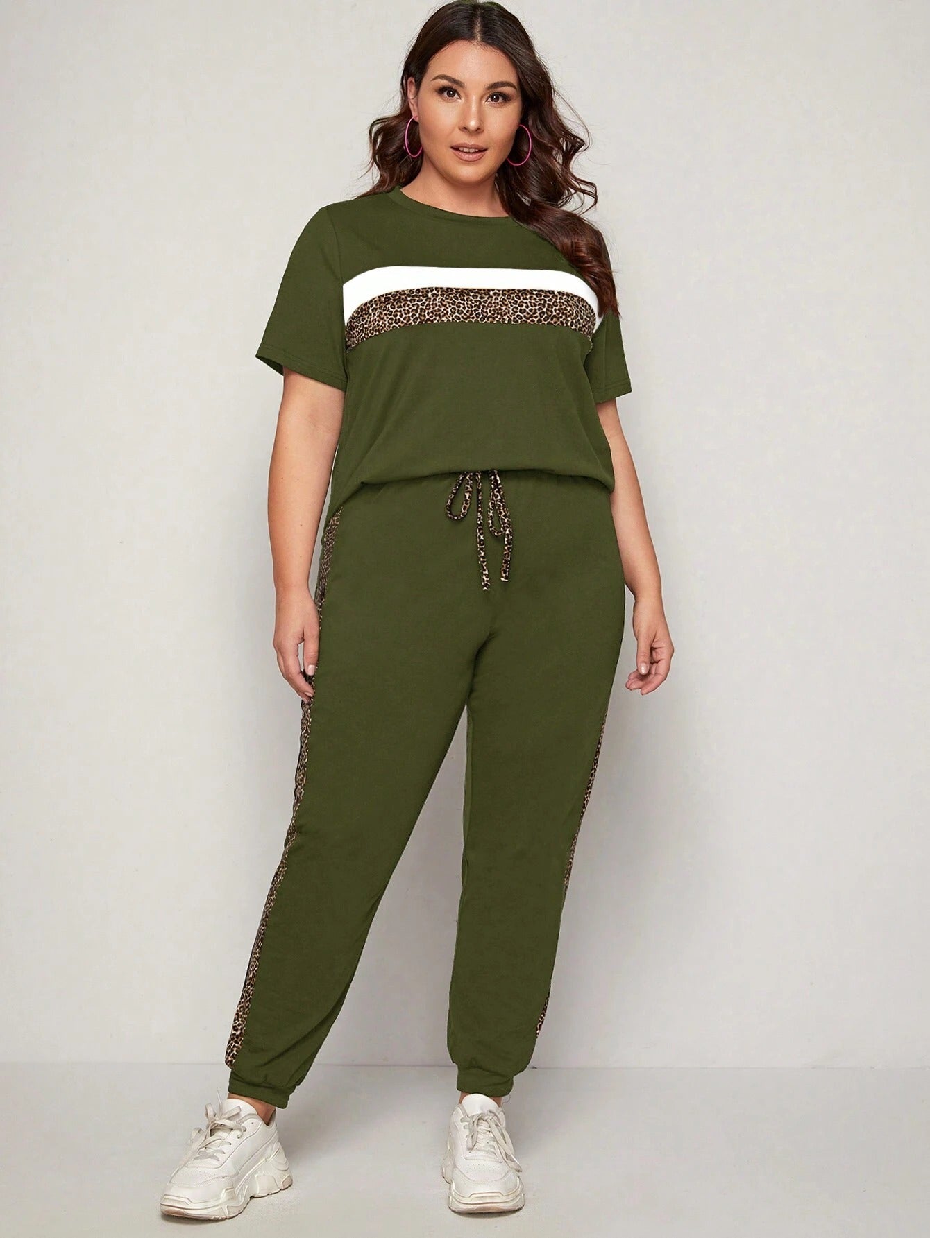 Women's Oversized Leapord Print Women's Co-ord Set