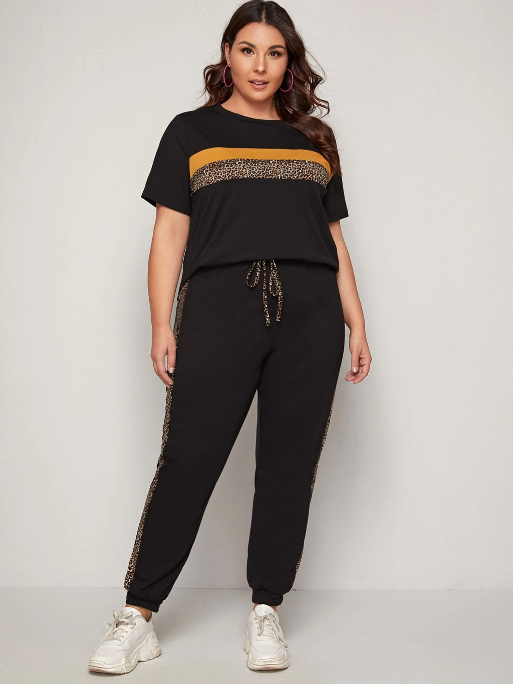 Women's Oversized Leapord Print Women's Co-ord Set
