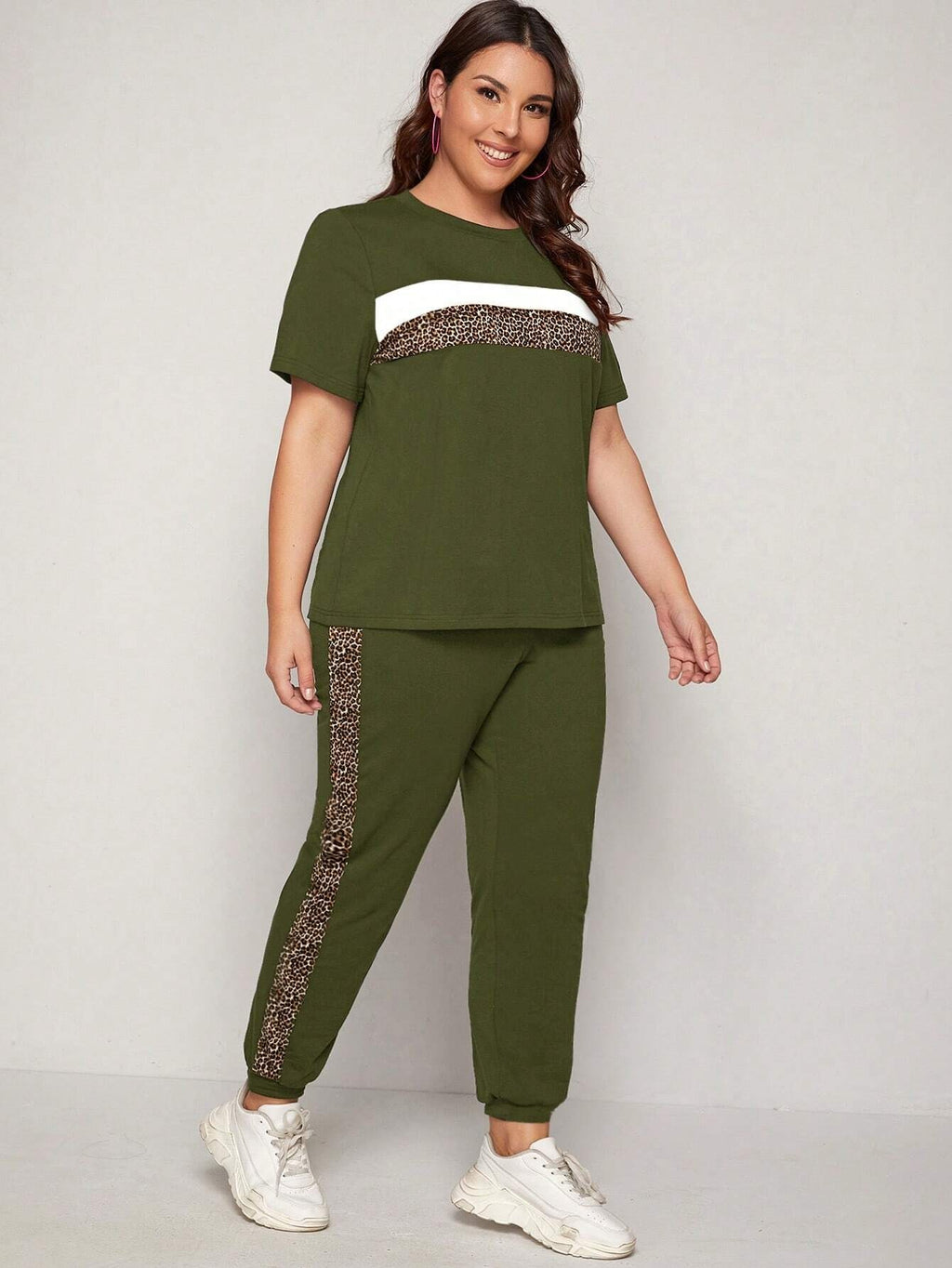 Women's Oversized Leapord Print Women's Co-ord Set