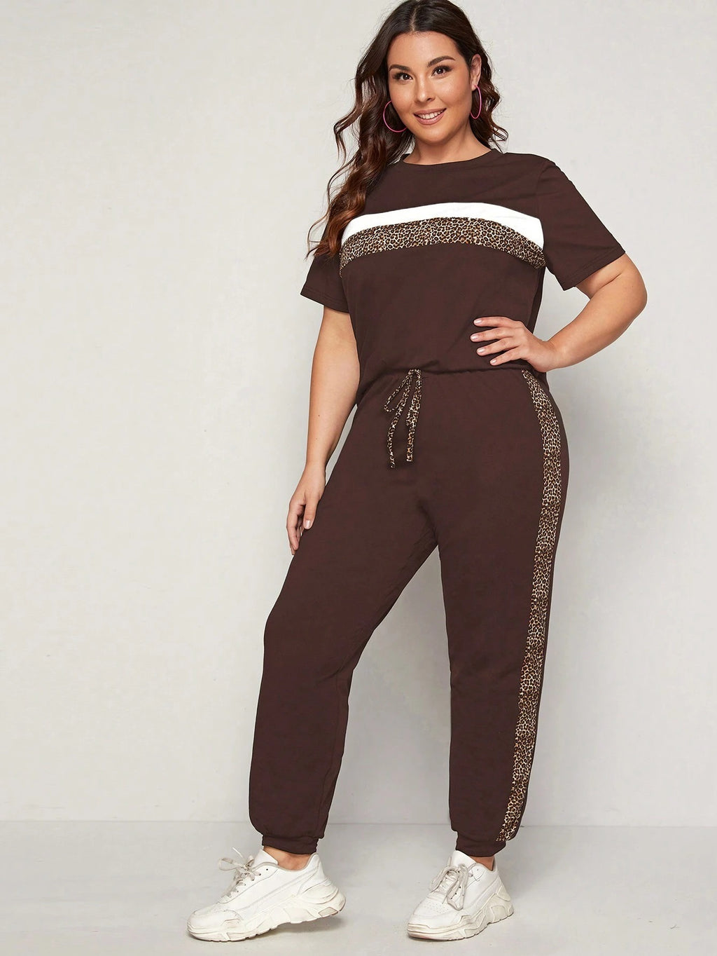 Women's Oversized Leapord Print Women's Co-ord Set