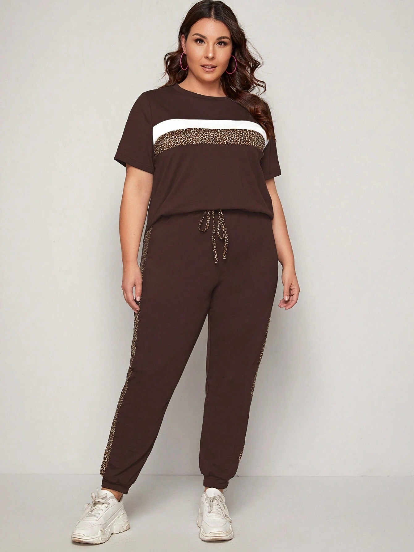 Women's Oversized Leapord Print Women's Co-ord Set