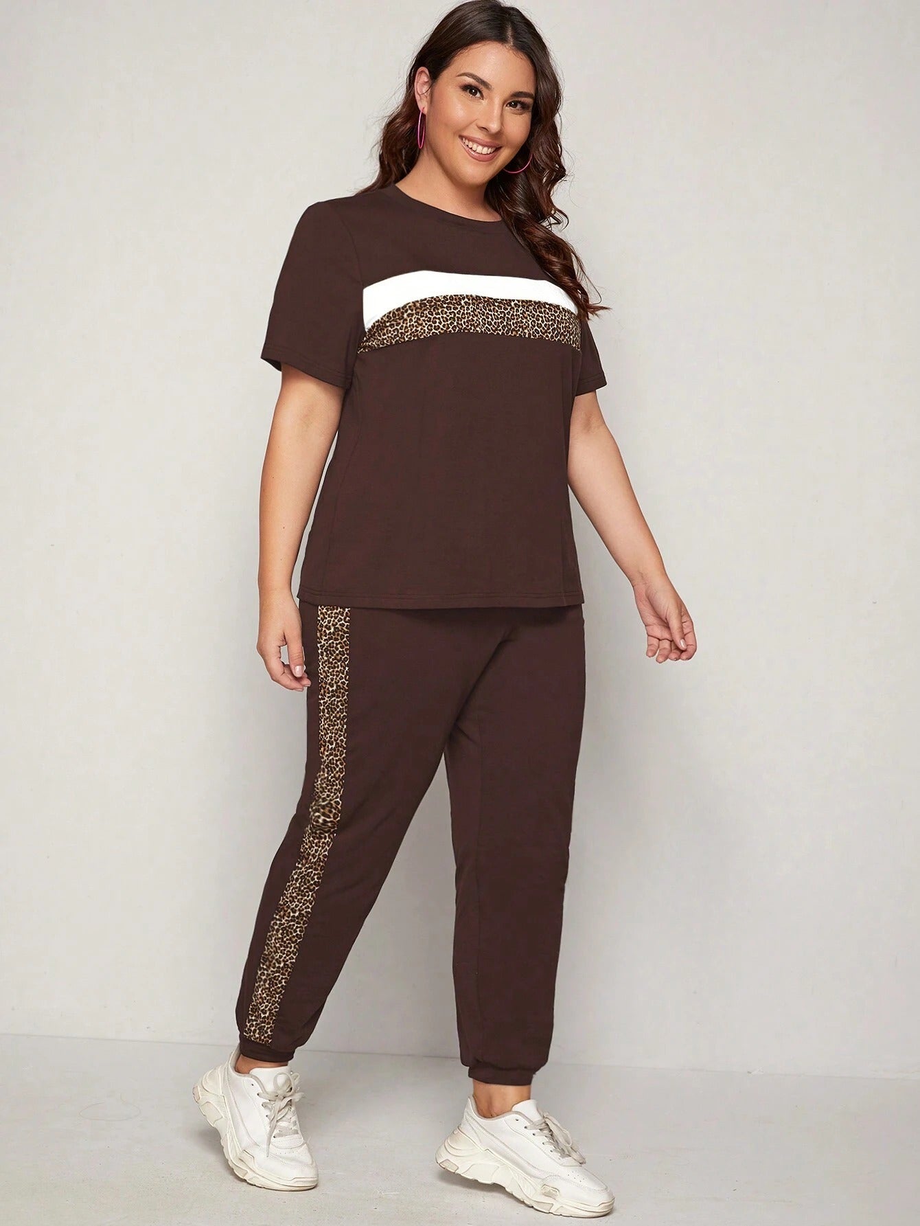 Women's Oversized Leapord Print Women's Co-ord Set