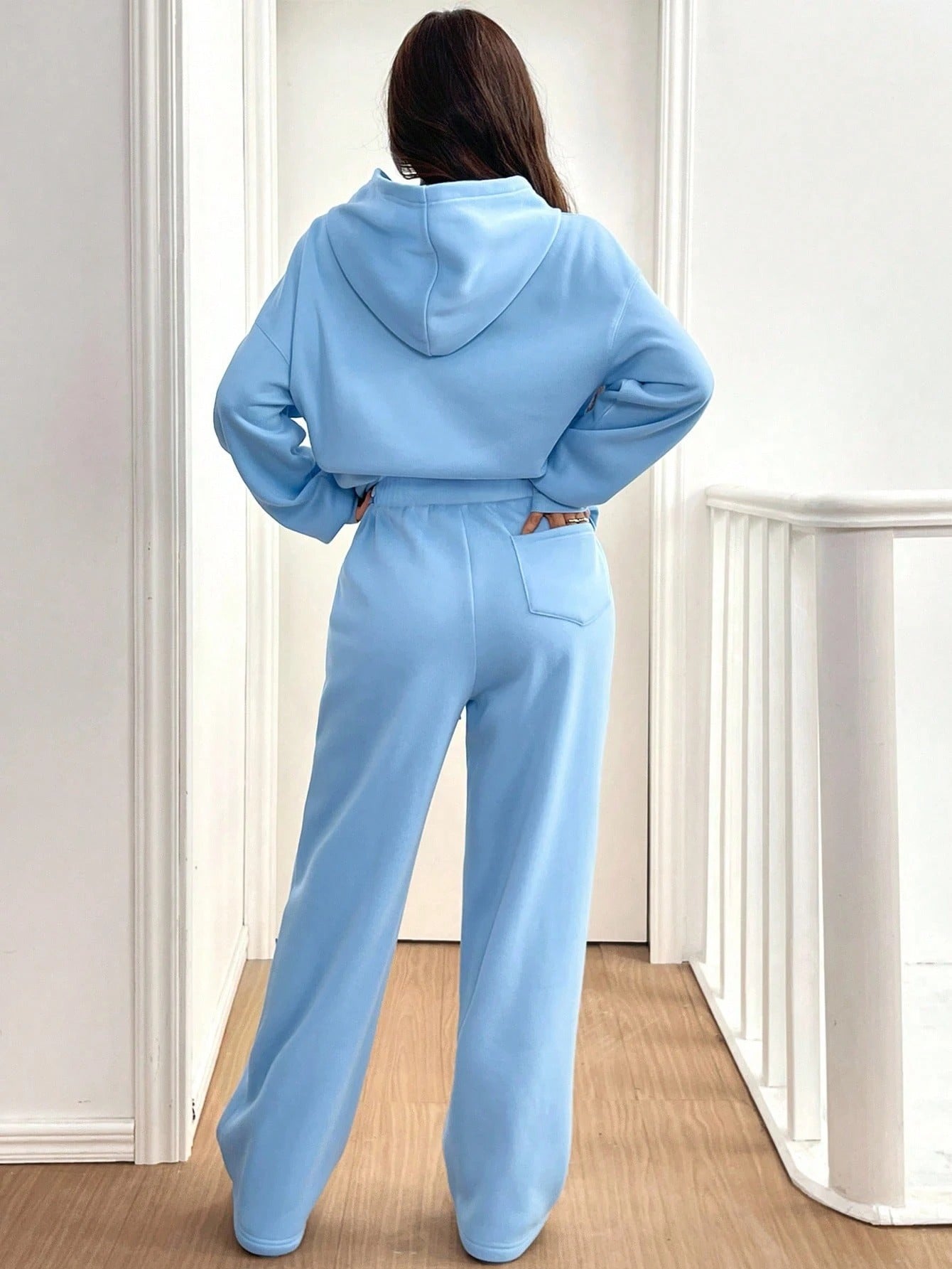 ARENIVA - Baby Blue Colour Women's Comfortable Co-Ord Set