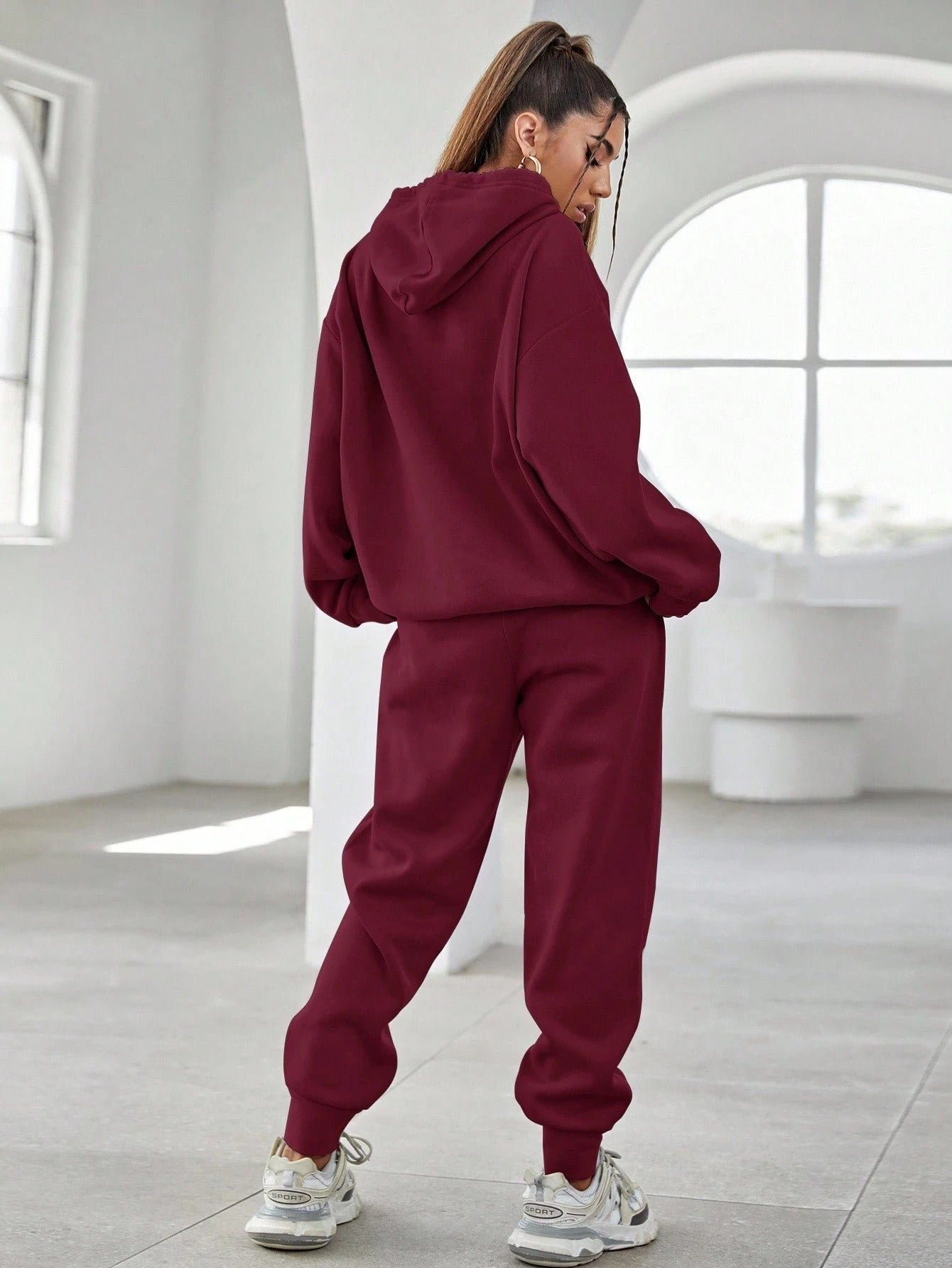 Women’s Maroon Hoodie & Jogger Co-Ord Set