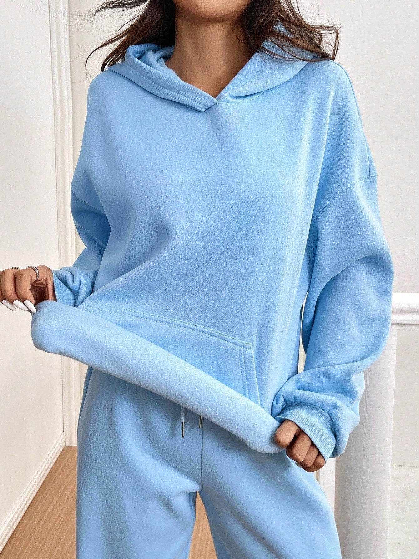 ARENIVA - Baby Blue Colour Women's Comfortable Co-Ord Set