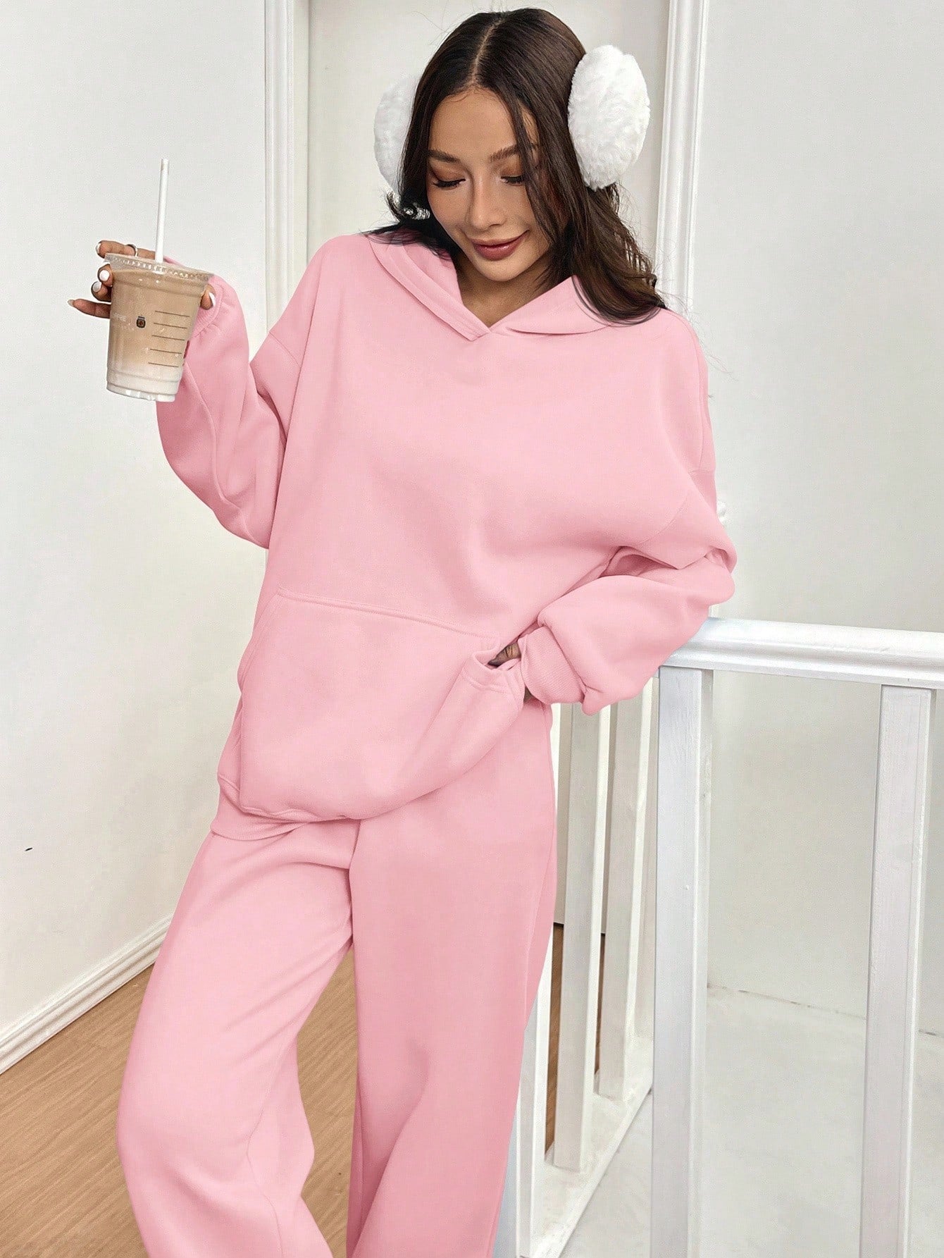 ARENIVA - Baby Pink Colour Women's Comfortable Co-Ord Set