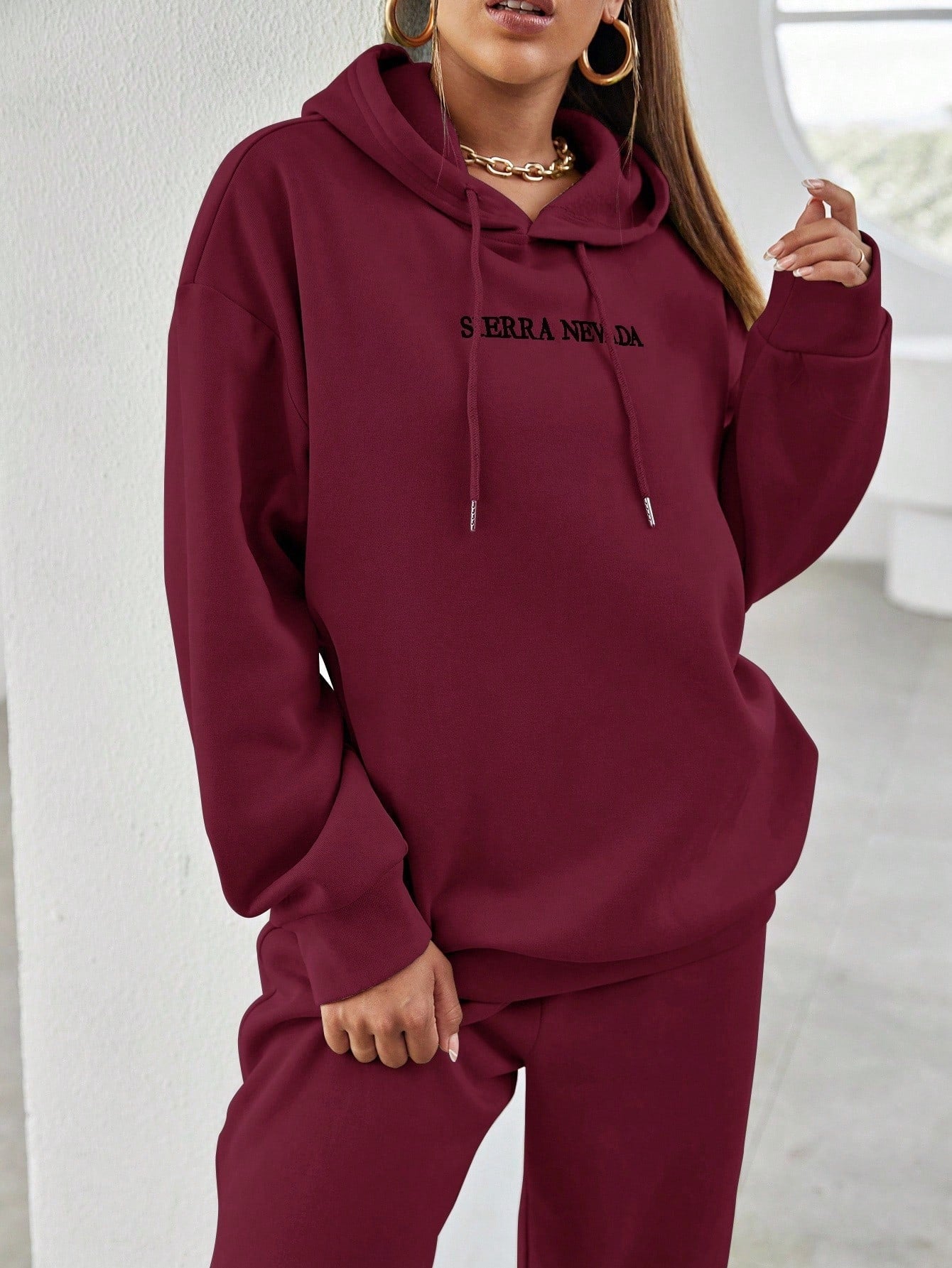 Women’s Maroon Hoodie & Jogger Co-Ord Set