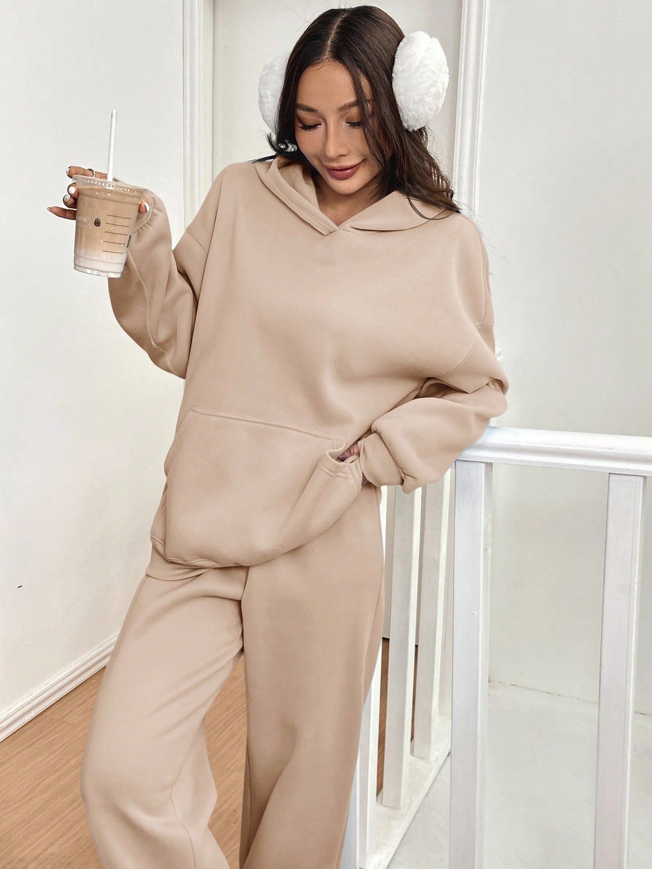 ARENIVA - Beige Colour Women's Comfortable Co-Ord Set