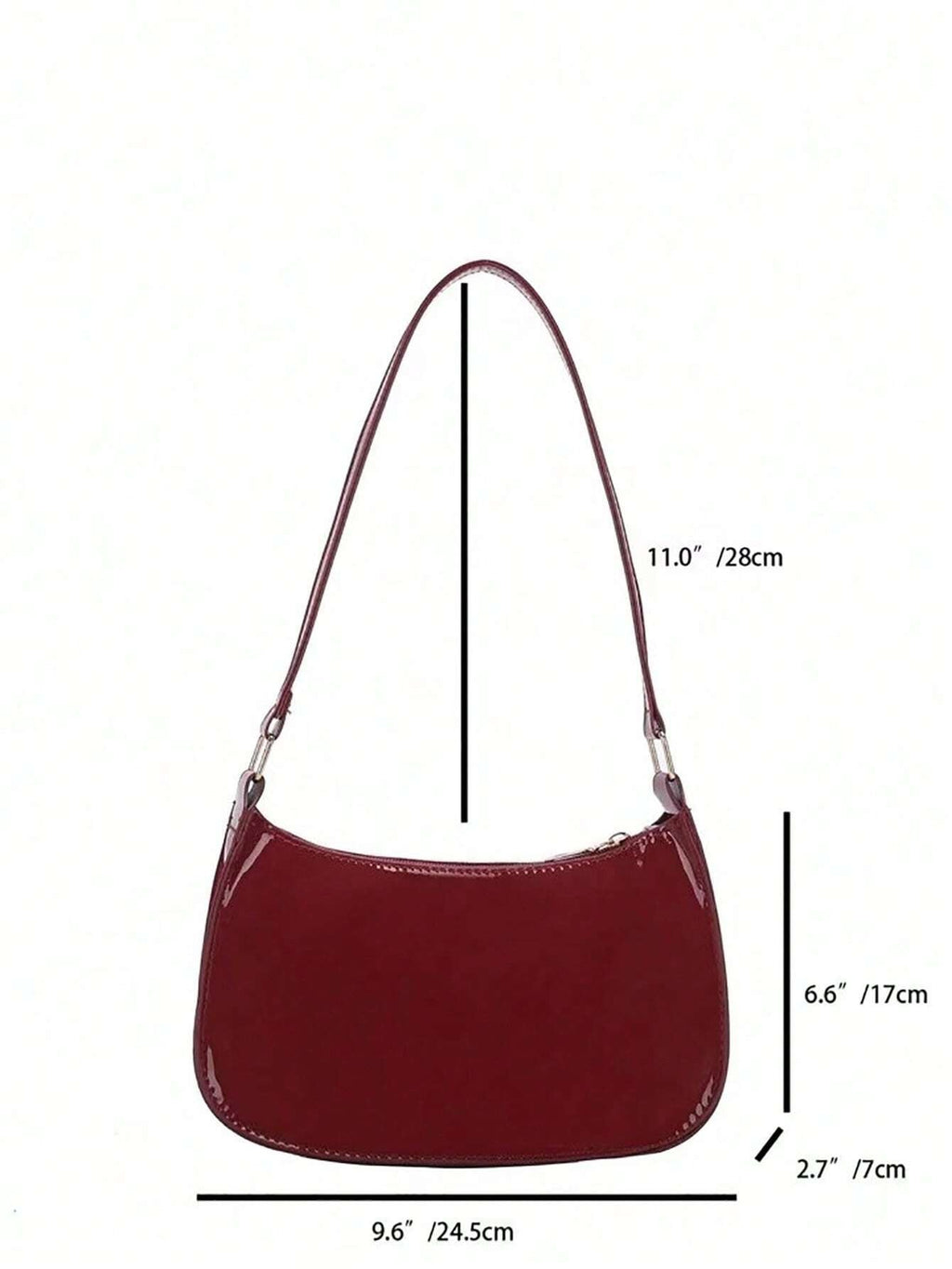 Versatile Crescent-Shaped Shoulder Bag