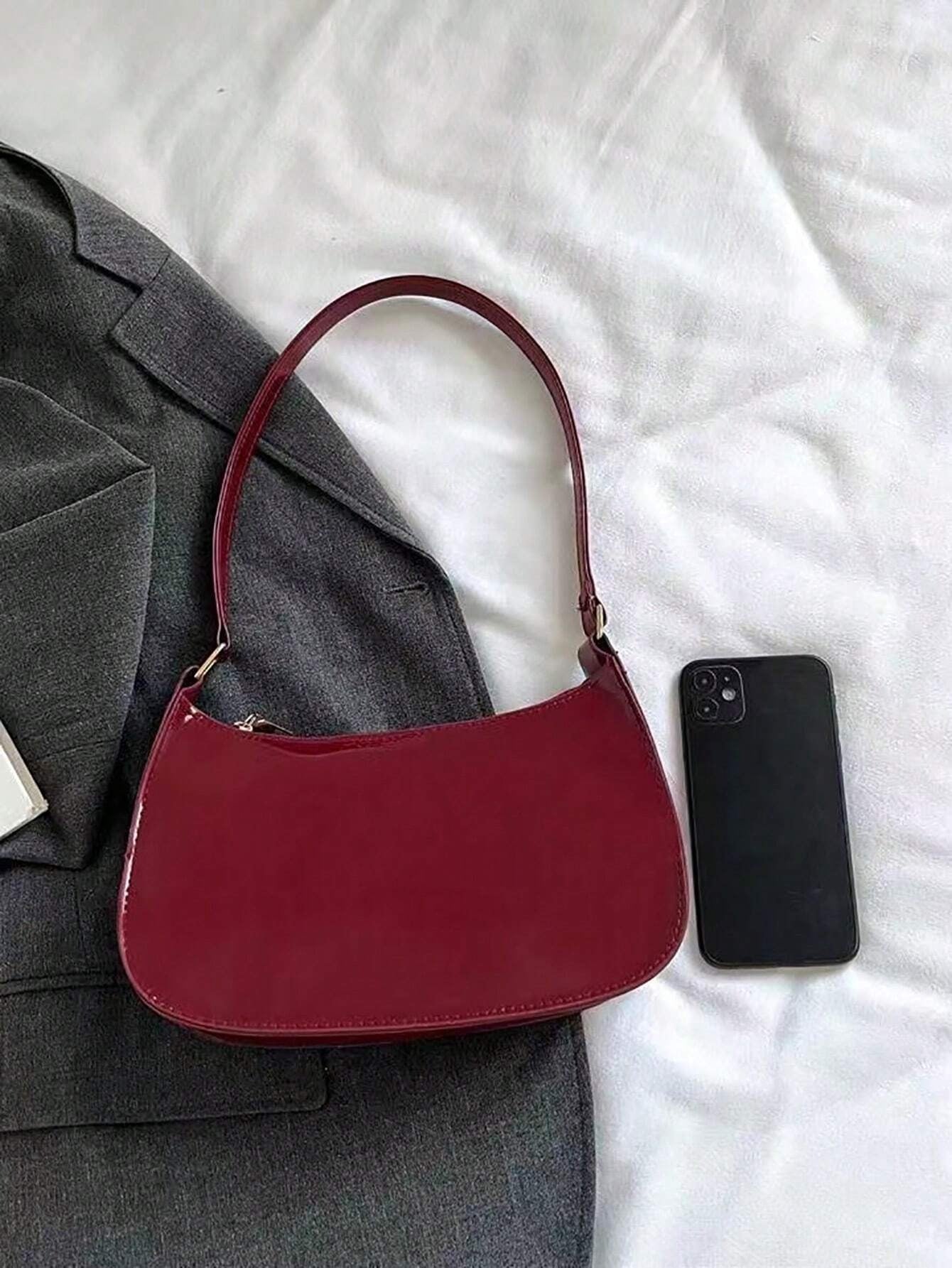 Versatile Crescent-Shaped Shoulder Bag