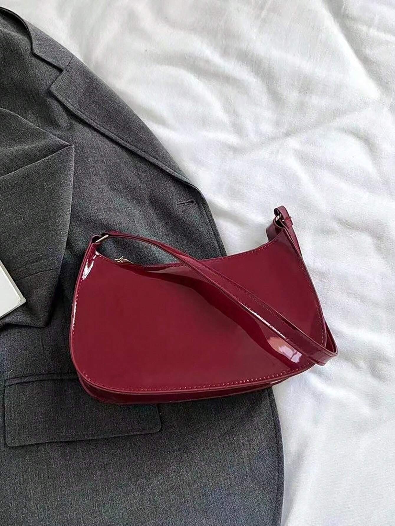 Versatile Crescent-Shaped Shoulder Bag