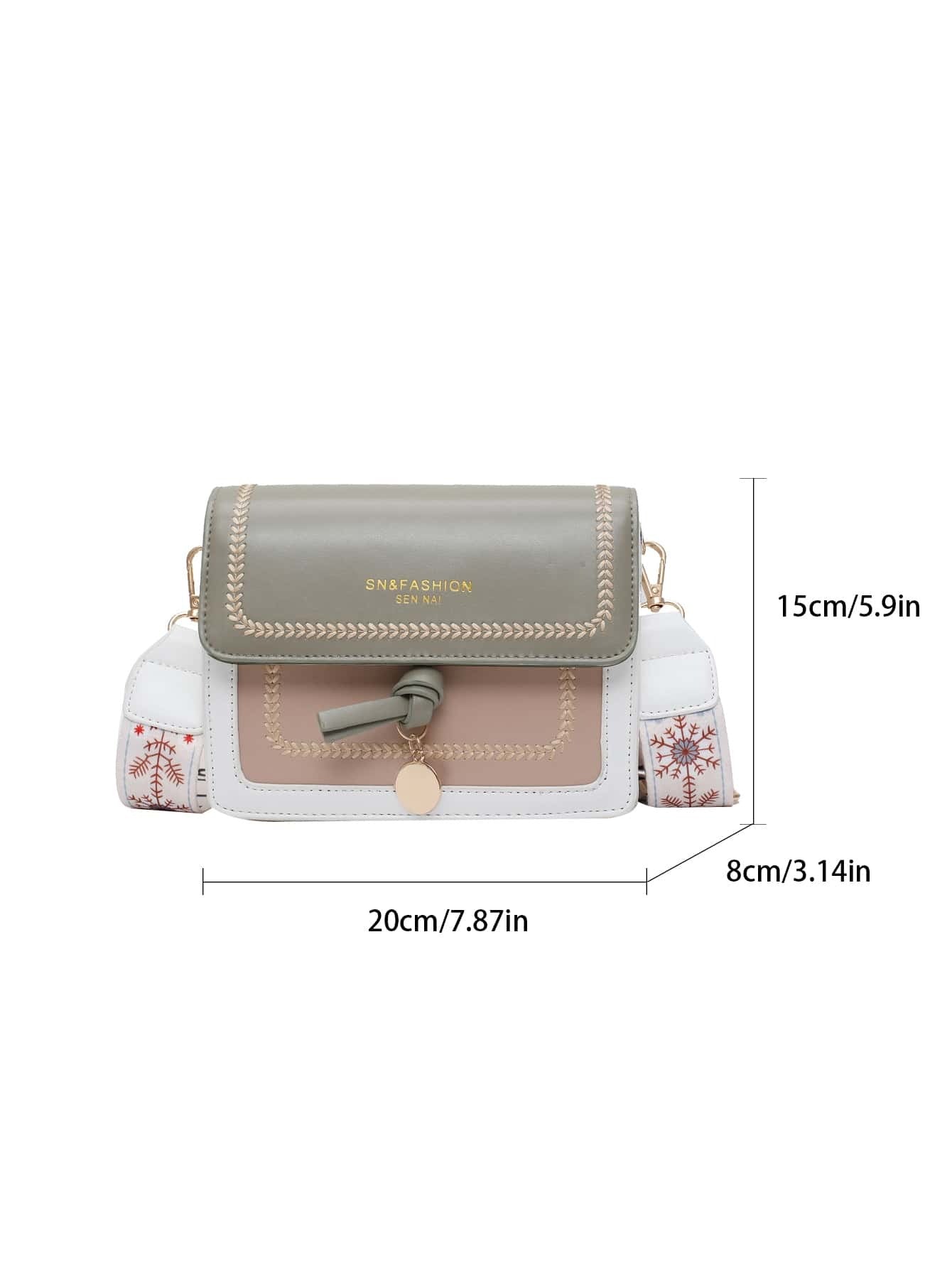 Mini Square Bag Colourblock Flap