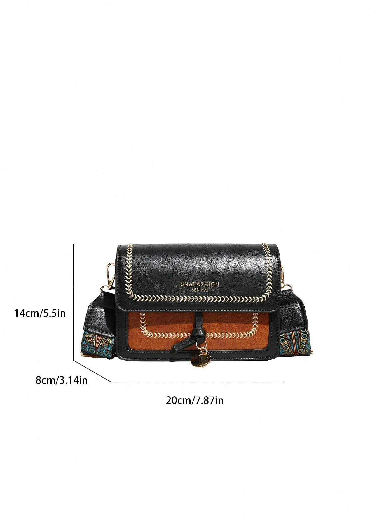 Mini Square Bag Colourblock Flap
