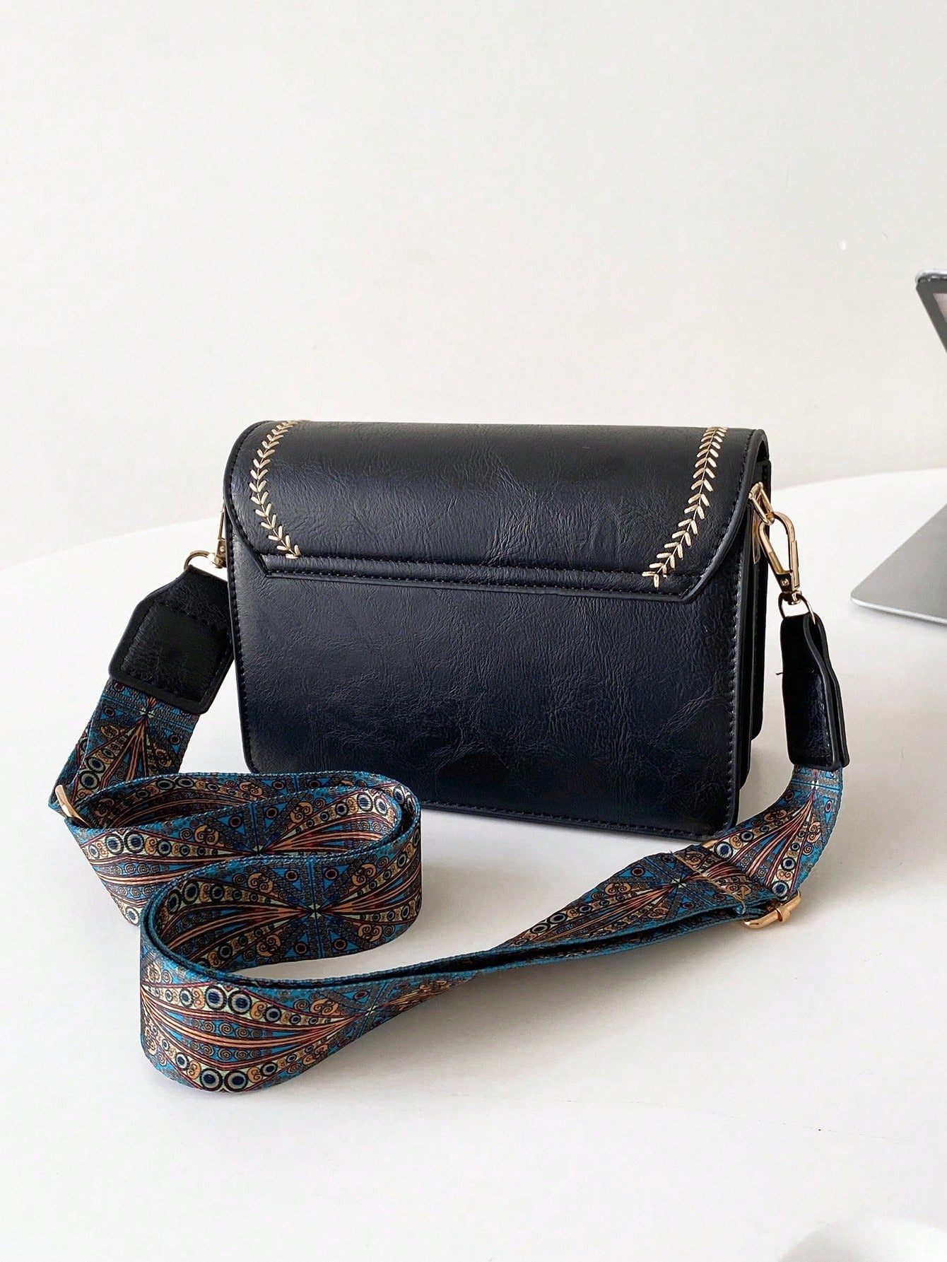 Mini Square Bag Colourblock Flap