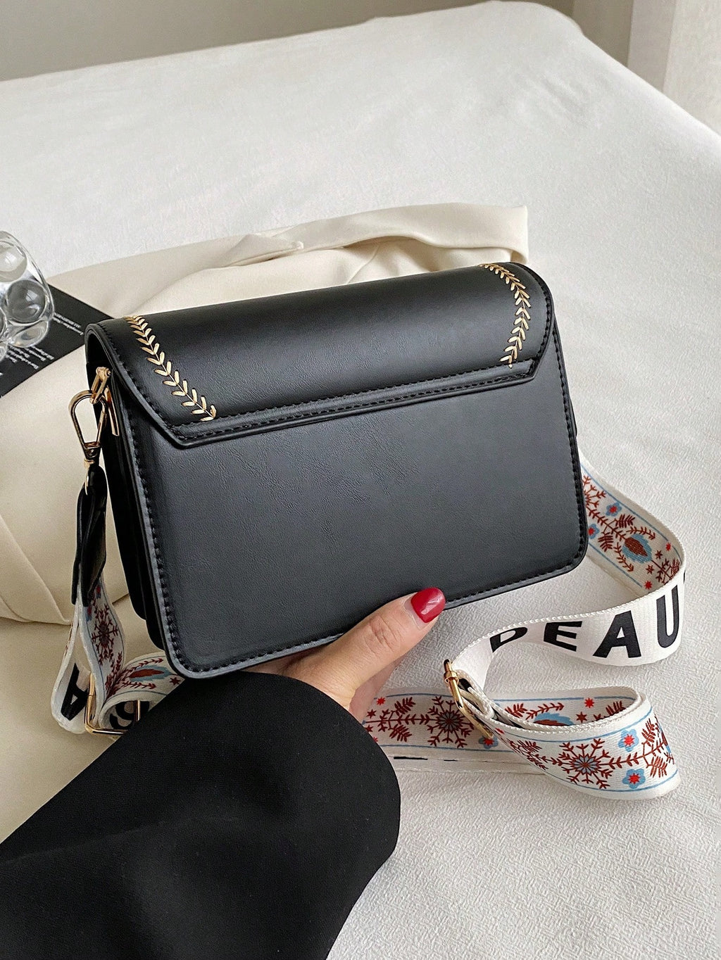 Mini Square Bag Colourblock Flap