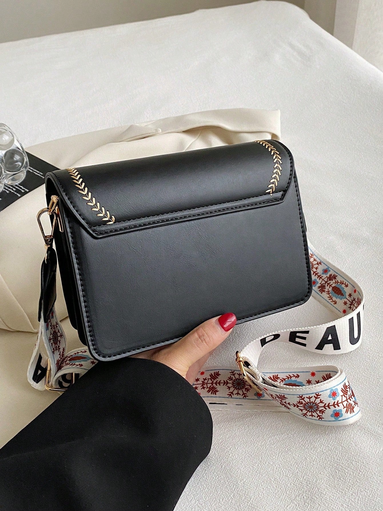 Mini Square Bag Colourblock Flap
