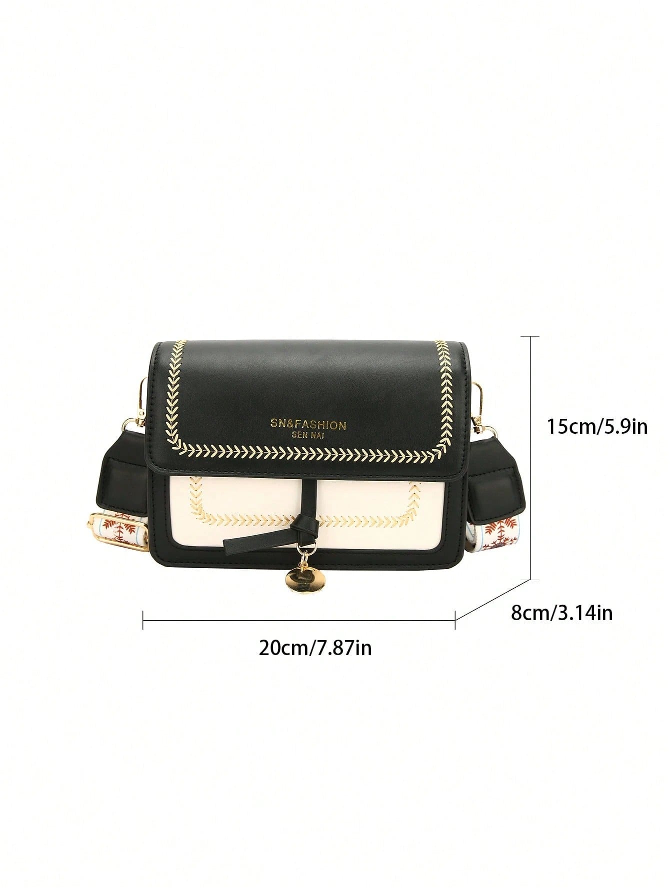Mini Square Bag Colourblock Flap