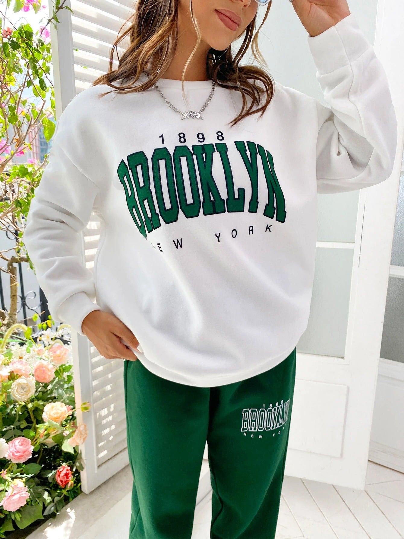 Olive Green Colour Women's Comfortable Co-Ord Set with Graphic Print