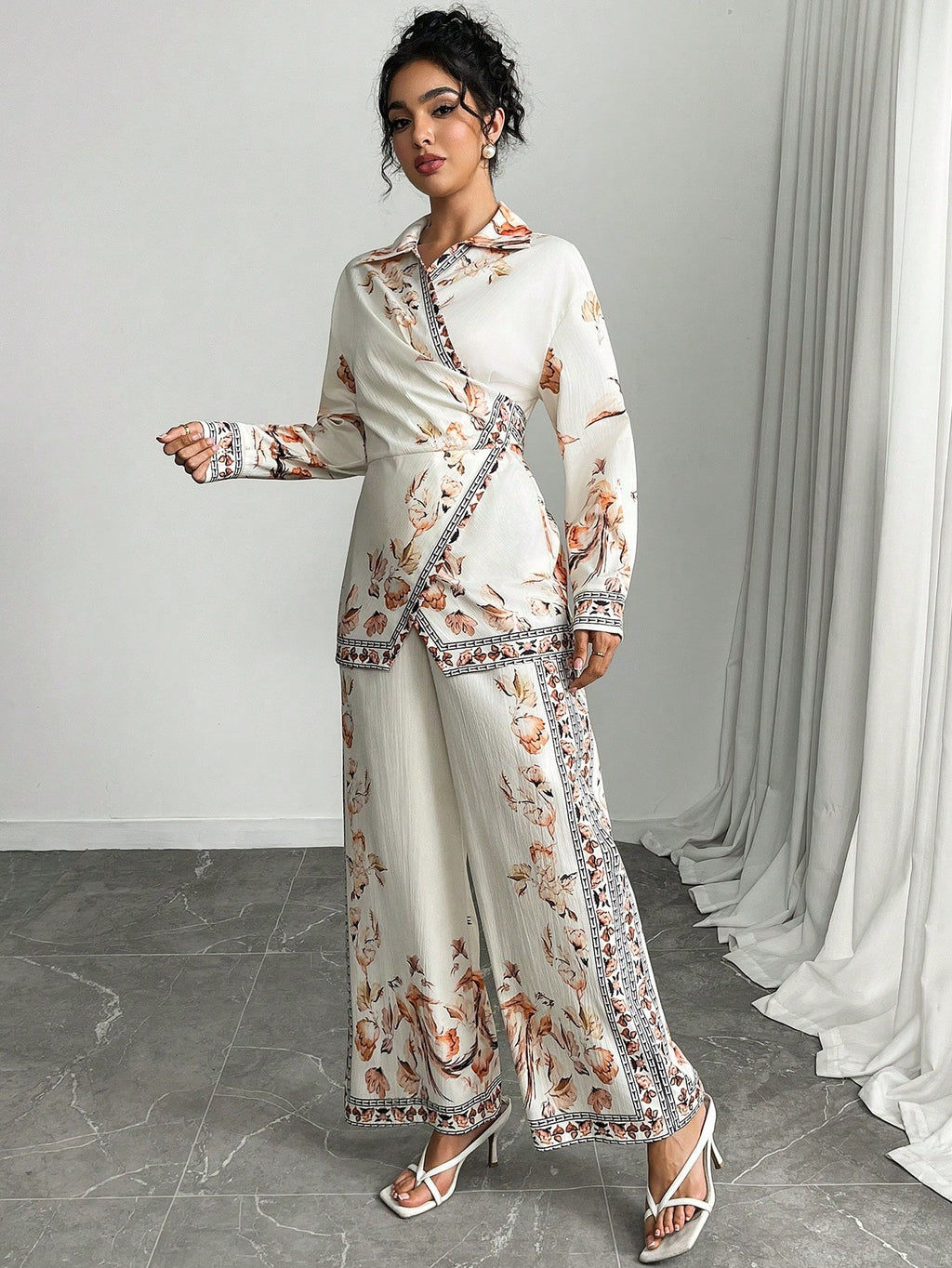 ARENIVA - Clasi White Colour Women's Co-Ord Set