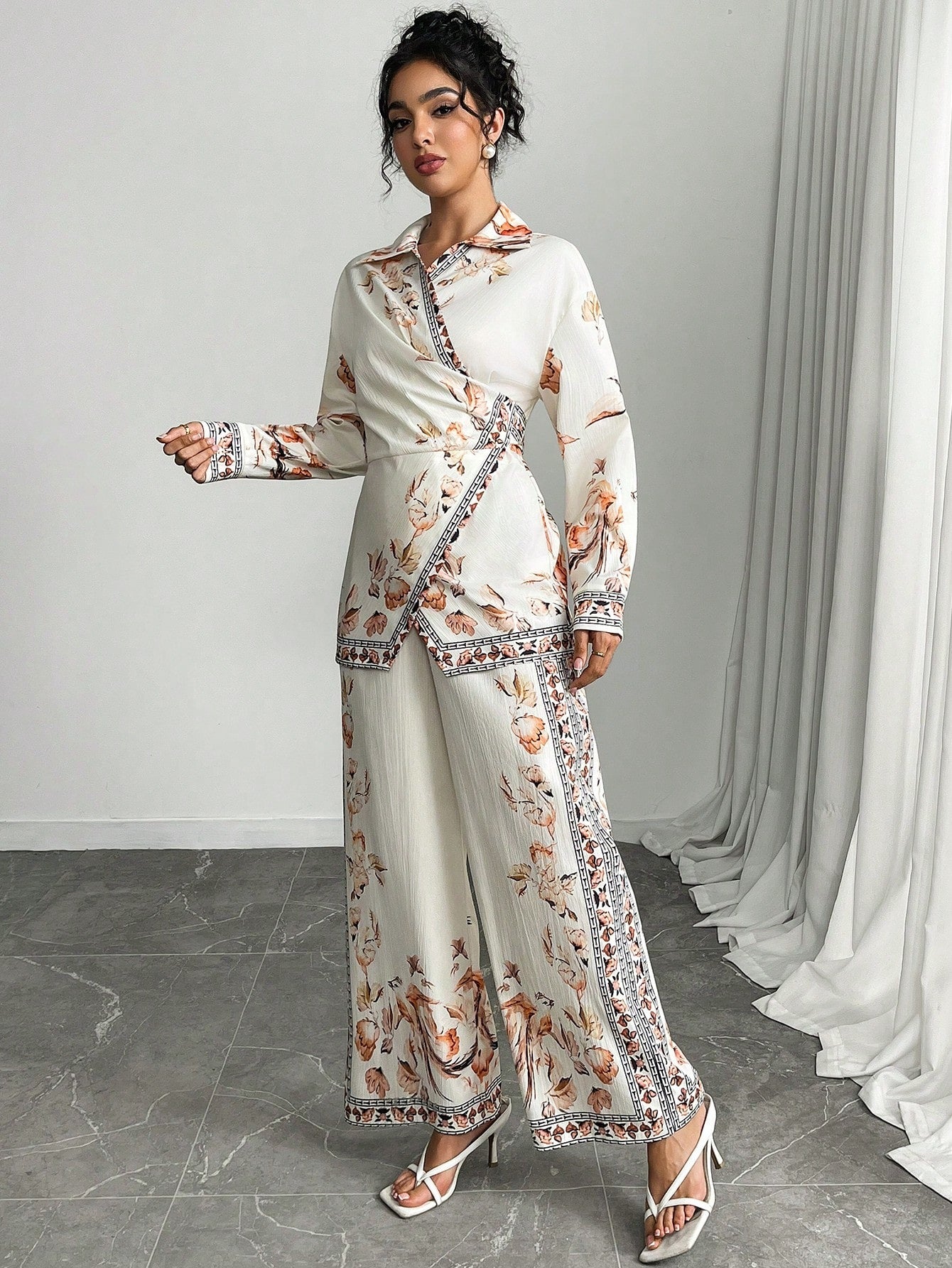 ARENIVA - Clasi White Colour Women's Co-Ord Set
