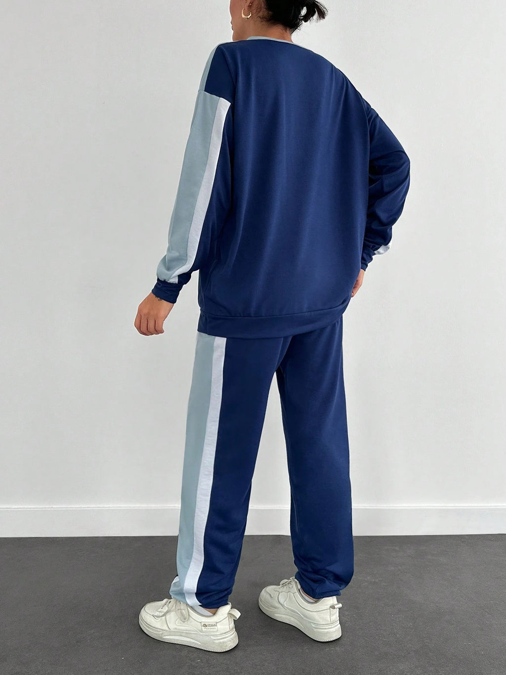 Two-Tone Jogger & Sweatshirt Co-Ord Set for Women