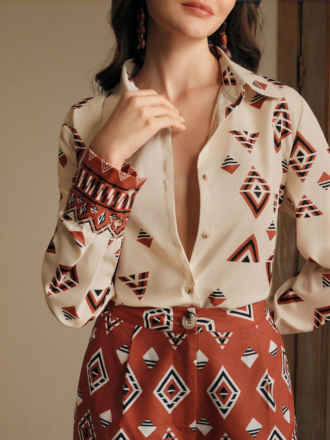 ClassI Wine Red Colour Comfortable Women's Co-Ord Set with Floral Print