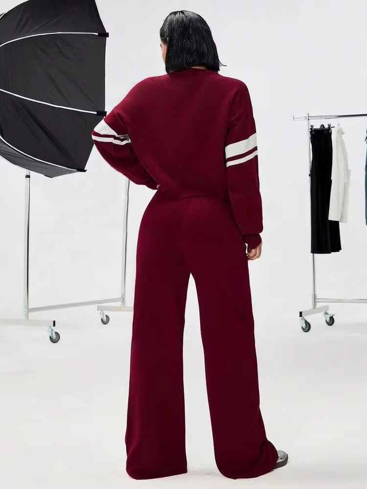Women’s Burgundy NY Printed Co-ord Set