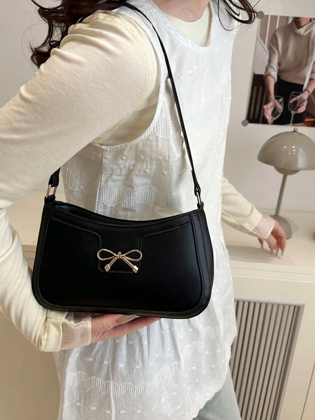 Crescent-Shaped Underarm Shoulder Bag For Women