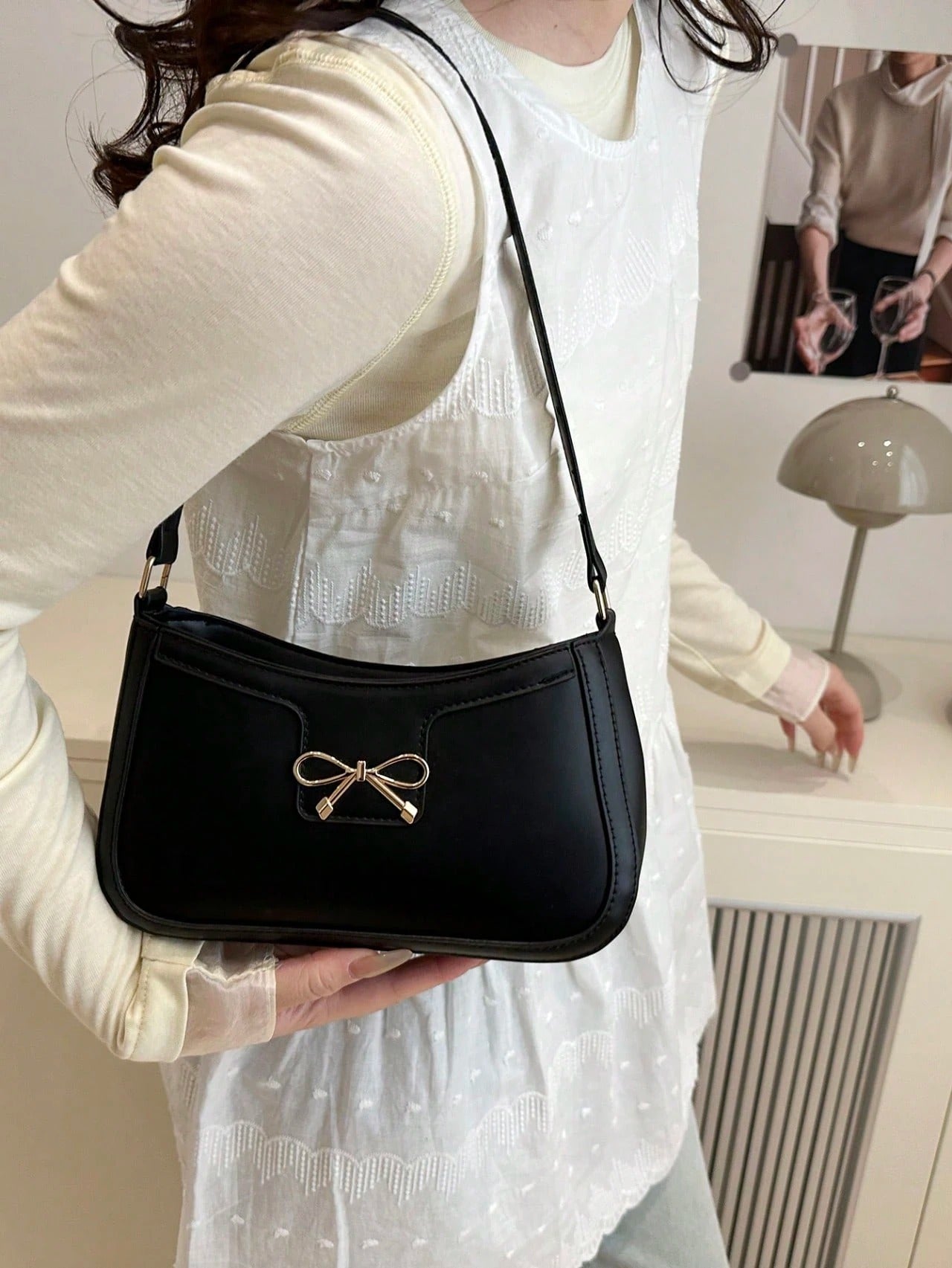 Crescent-Shaped Underarm Shoulder Bag For Women