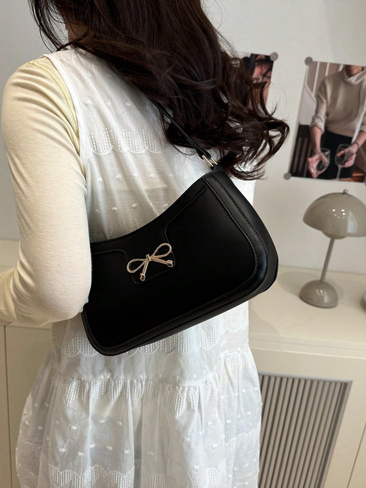Crescent-Shaped Underarm Shoulder Bag For Women