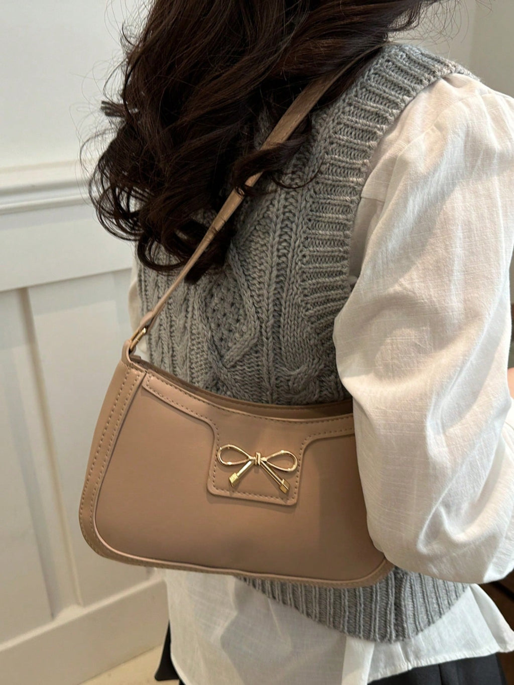 Crescent-Shaped Underarm Shoulder Bag For Women