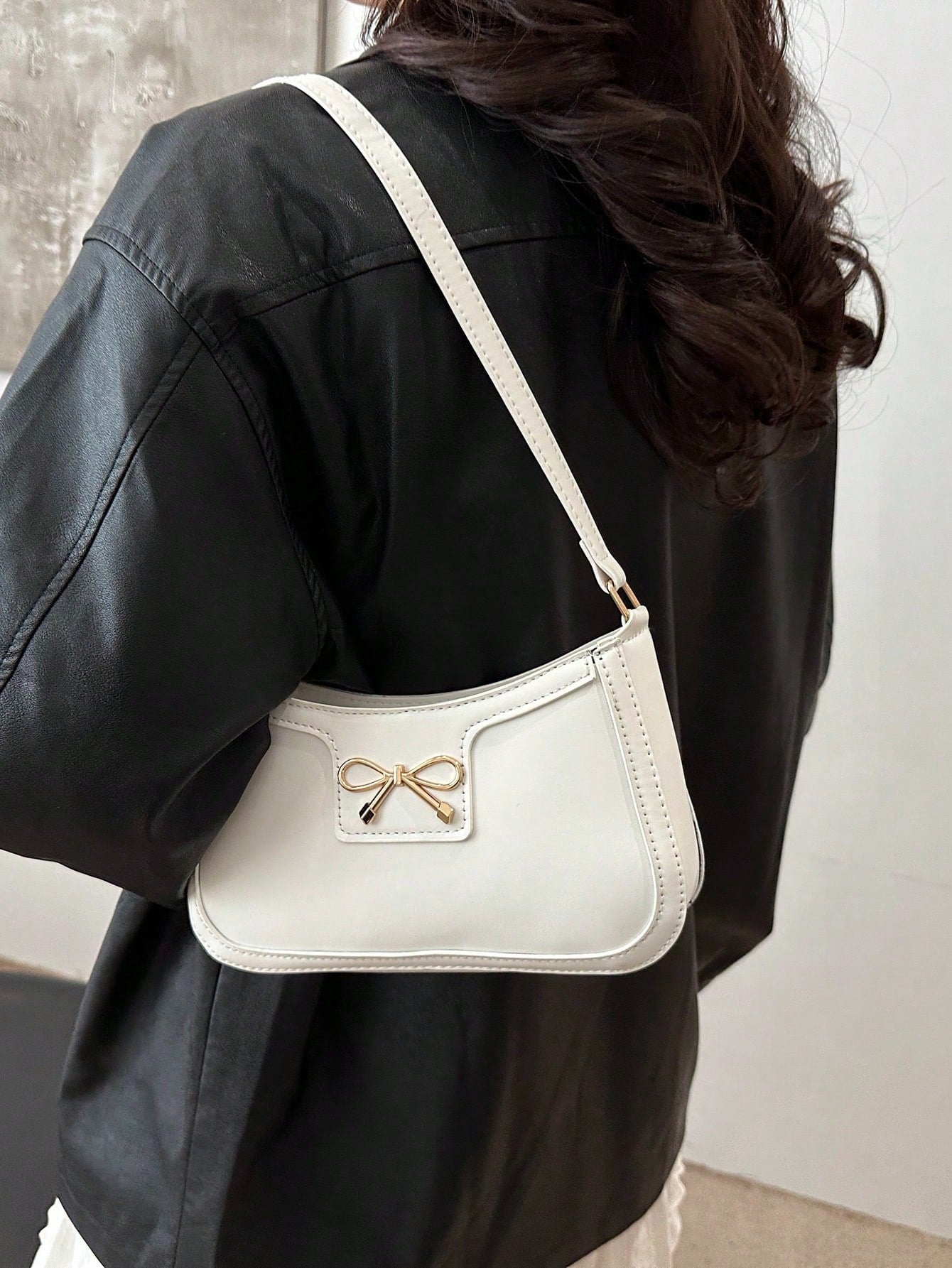 Crescent-Shaped Underarm Shoulder Bag For Women