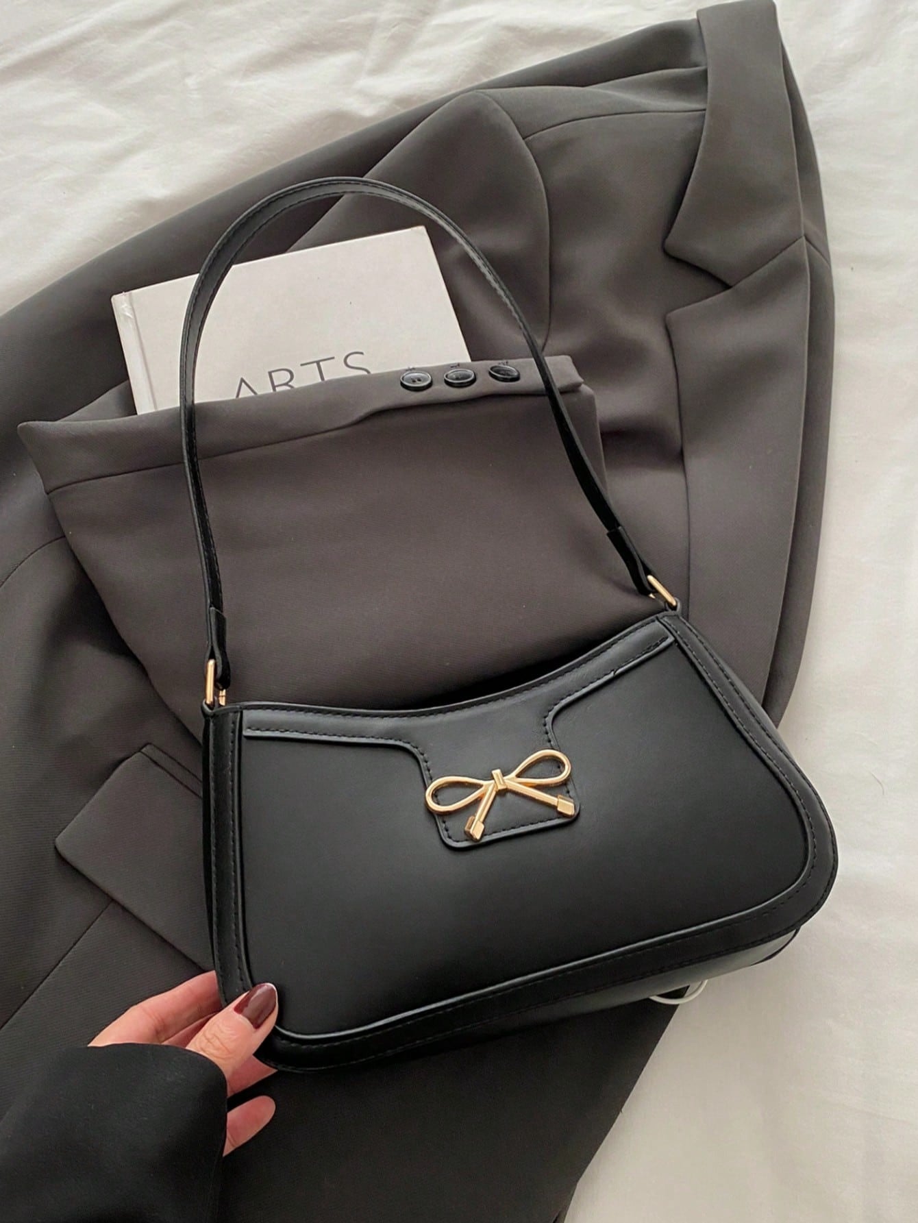 Crescent-Shaped Underarm Shoulder Bag For Women