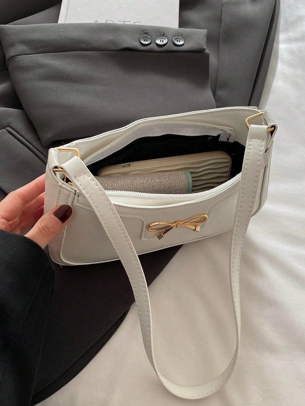 Crescent-Shaped Underarm Shoulder Bag For Women