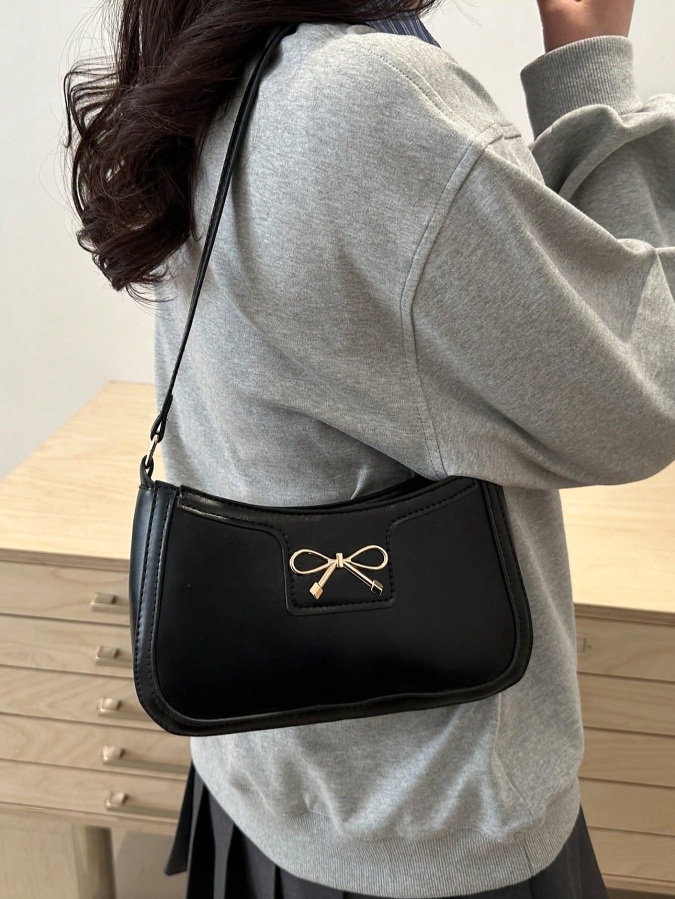 Crescent-Shaped Underarm Shoulder Bag For Women
