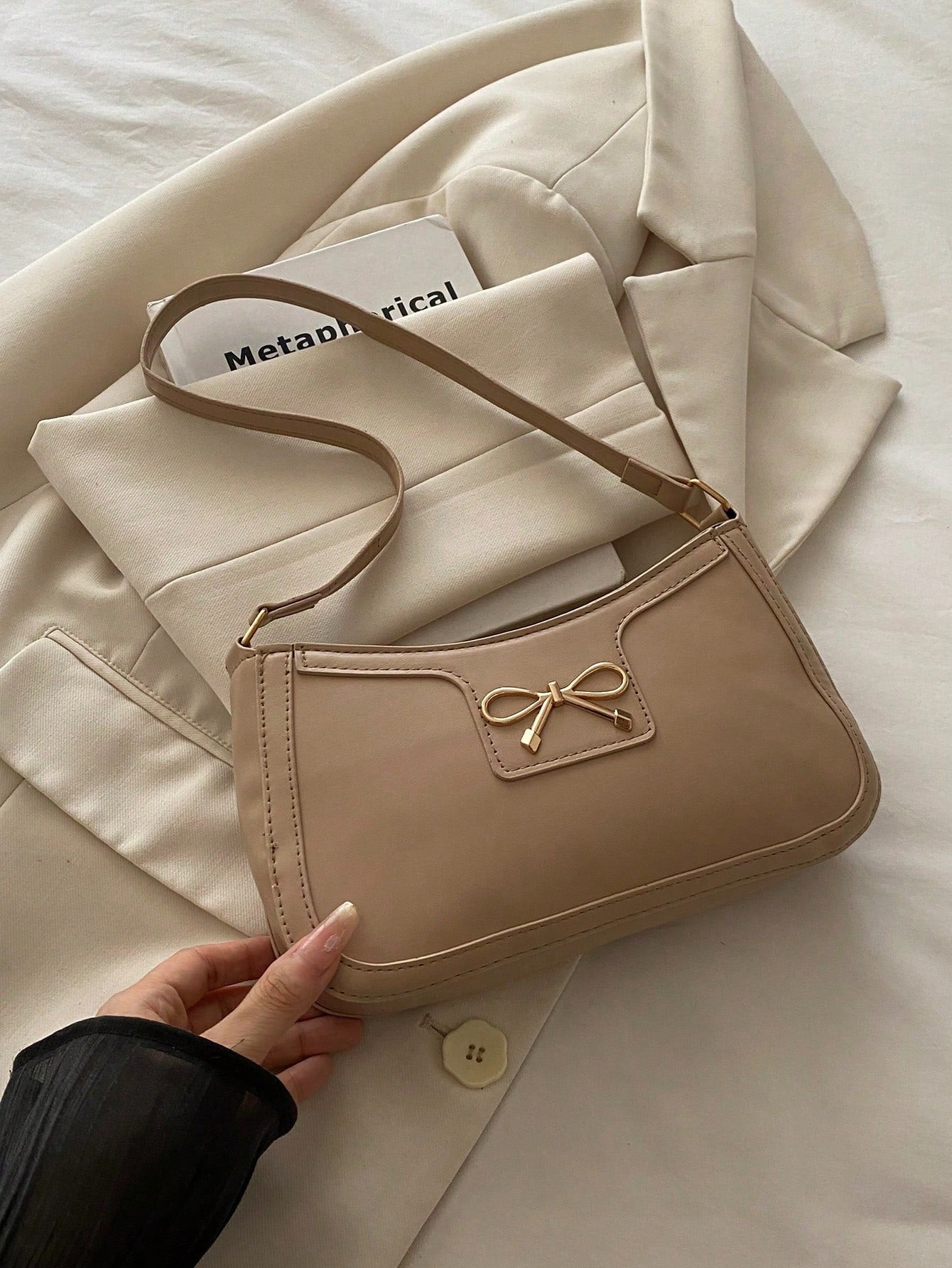 Crescent-Shaped Underarm Shoulder Bag For Women