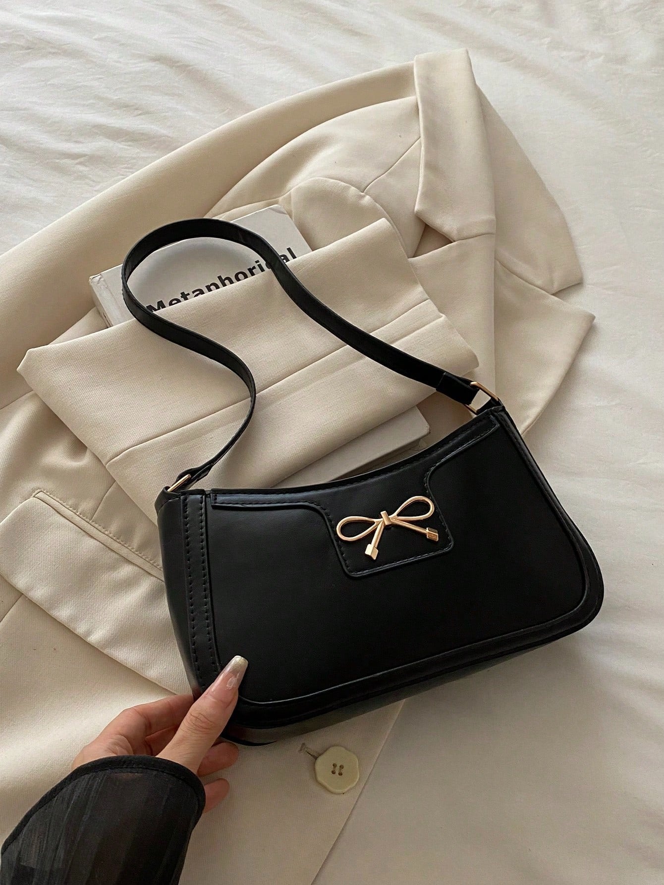 Crescent-Shaped Underarm Shoulder Bag For Women